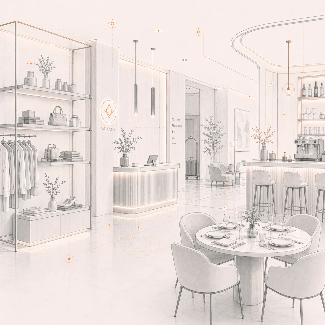 Einzelhandel, Hotel und Gastronomie