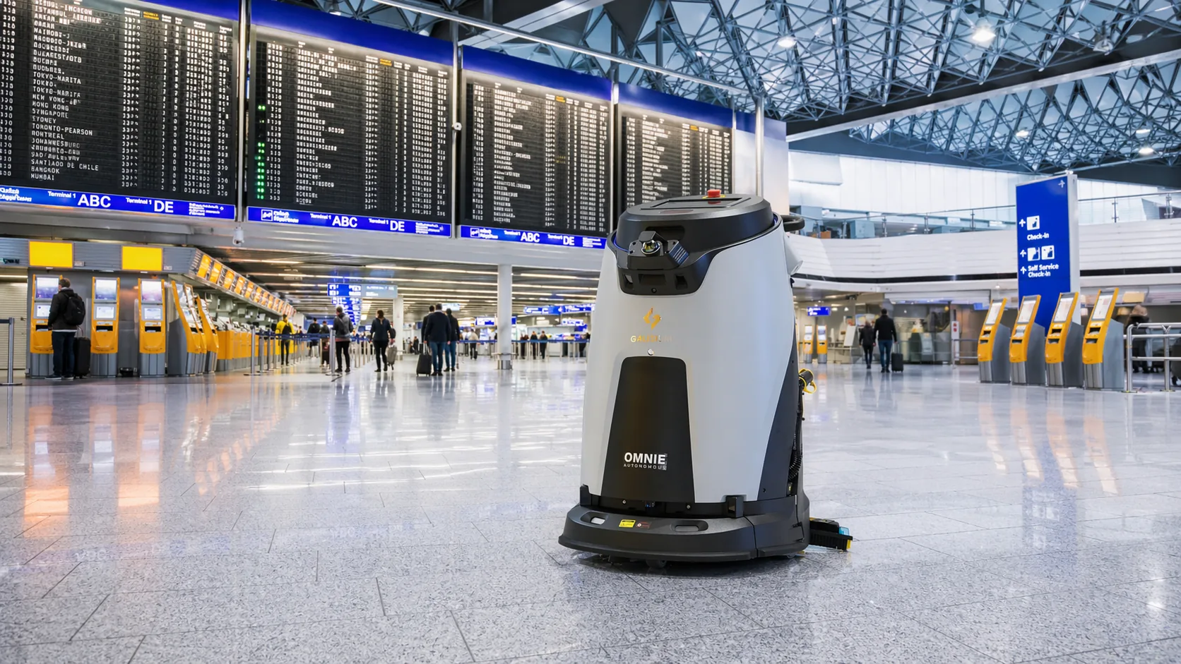 Gausium Omnie im Einsatz am Flughafen