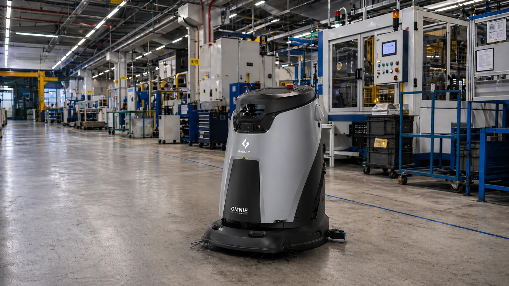 Gausium Omnie im Einsatz in der Industrie